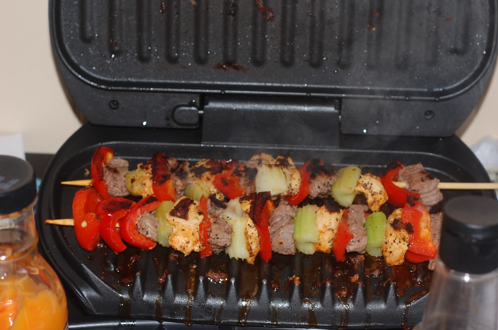 Kebab on grill